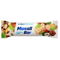 Енергетичний батончик з мюслями та сухофруктами смак фундук Allnutrition (Musli Bar) 28 шт по 30 г