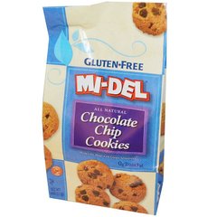 Безглютенові печиво з шоколадними шматочками, Mi-Del Cookies, 8 унцій (227 г)