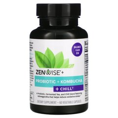 Zenwise Health, Пробіотик + чайний гриб + холод, 60 рослинних капсул
