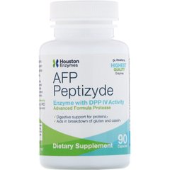 Ферменты для переваривания белков, AFP-Peptizyde with DPP IV Activity, Houston Enzymes, 90 капсул купить в Киеве и Украине