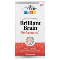 Вітаміни для блискучої роботи мозку 21st Century (Brilliant Brain Performance) 30 капсул