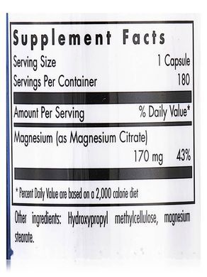 Magnesium Citrate, Allergy Research Group, 180 Vegetarian Capsules