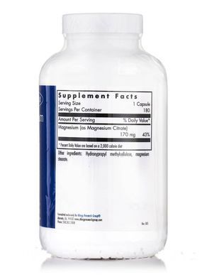 Magnesium Citrate, Allergy Research Group, 180 Vegetarian Capsules