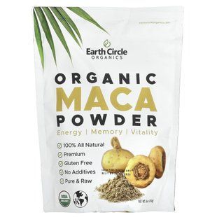 Сырой органический порошок мака, Earth Circle Organics, 16 унций (454 г) купить в Киеве и Украине