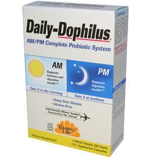 Пробіотики повний комплекс Country Life (Daily-Dophilus) 112 капсул