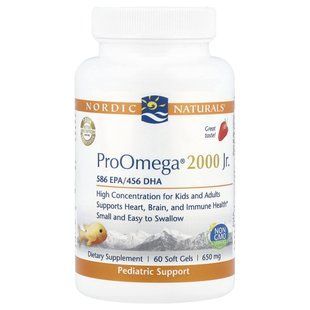 Omega for teenagers strawberry Nordic Naturals (ProOmega 2000 Junior) 650 mg 60 capsules