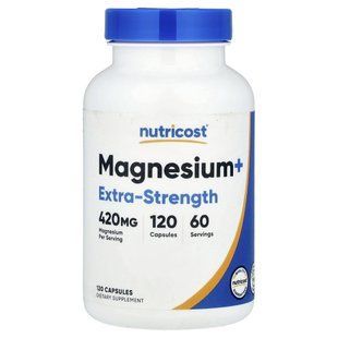 Nutricost, Magnesium+, Extra-Strength, 120 Capsules (210 mg per Capsule) купить в Киеве и Украине