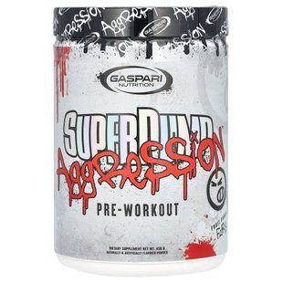 Gaspari Nutrition, SuperPump Aggression Pre-Workout, Fruit Punch Fury, 450 g