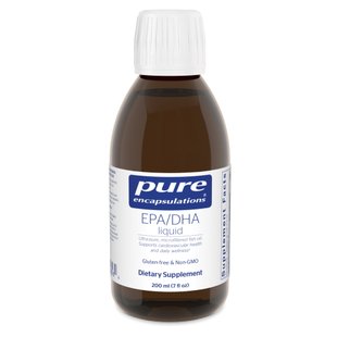 ЭПК и ДГК жидкий лимонный аромат Pure Encapsulations (EPA/DHA Liquid Lemon Flavor) 200 мл купить в Киеве и Украине