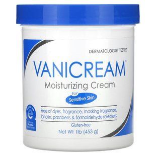 Vanicream, зволожувальний крем для сухої, подразненої або чутливої шкіри, 453 г (1 фунт)