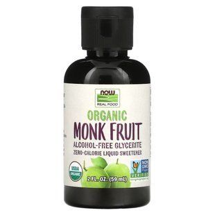 NOW Foods, Organic Monk Fruit, Liquid Sweetener, 2 fl oz (59 ml) купить в Киеве и Украине