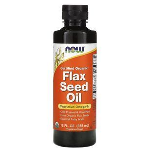 Органическое льняное масло Now Foods (Flax Seed Oil) 355 мл купить в Киеве и Украине