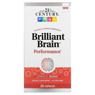 Вітаміни для блискучої роботи мозку 21st Century (Brilliant Brain Performance) 30 капсул