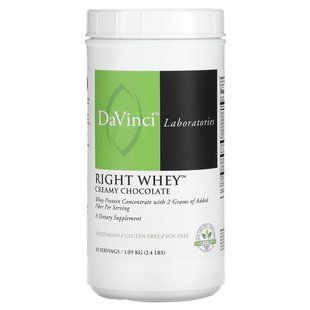 DaVinci Laboratories of Vermont, Right Whey, Creamy Chocolate, 2.4 lbs (1.09 kg) купить в Киеве и Украине