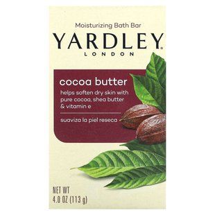 Yardley London, Moisturizing Bath Bar, Cocoa Butter, 4 oz (113 g) купить в Киеве и Украине