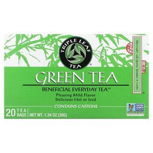 Зеленый чай, Triple Leaf Tea, 20 пакетиков, 40 г купить в Киеве и Украине