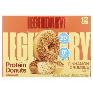 Legendary Foods, Protein Donuts, Cinnamon Crumble, 12 Packs, 2.2 oz (63 g) Each купить в Киеве и Украине