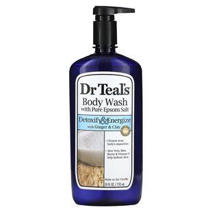 Dr. Teal's, Body Wash With Pure Epsom Salt, Detoxify & Energize, 24 fl oz (710 ml) купить в Киеве и Украине