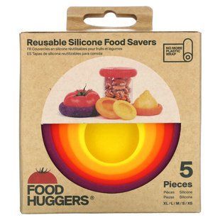 Food Huggers, Reusable Silicone Food Savers , 5 Pieces купить в Киеве и Украине