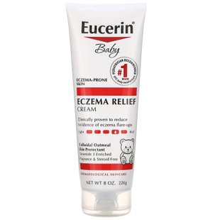 Детский крем от экземы, Baby, Eczema Relief, Cream, Eucerin, 226 г купить в Киеве и Украине