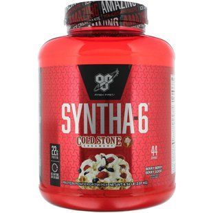 Whey protein BSN (Syntha-6) 2 kg with berry flavor.