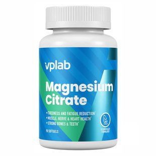 Цитрат магния VPLab (Magnesium Citrate) 90 мягких капсул. купить в Киеве и Украине