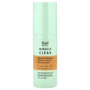 Rael, Miracle Clear, Brightening Triple Acid Exfoliant, Fragrance Free, 1.7 fl oz (50 ml)