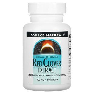 Экстракт красного клевера, Red Clover Extract, Source Naturals, 500 мг, 60 таблетки купить в Киеве и Украине