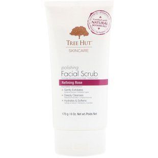 Skincare, Полирующий скраб для лица, Polishing Facial Scrub, Refining Rose, Tree Hut, 170 г купить в Киеве и Украине