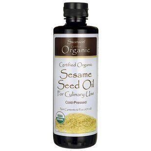 Кунжутное масло сертифицированное органическое Swanson (Certified Organic Sesame Seed Oil) 475 мл купить в Киеве и Украине
