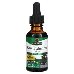 Со пальметто сереноя без спирта Nature's Answer (Saw Palmetto) 2000 мг 30 мл купить в Киеве и Украине