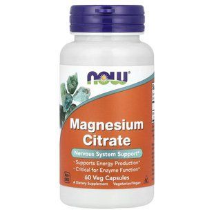 NOW Foods, Magnesium Citrate, 60 Veg Capsules купить в Киеве и Украине