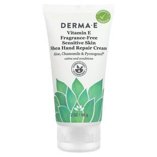 DERMA E, Sensitive Skin Shea Hand Repair Cream, Vitamin E, Fragrance-Free, 2 oz (56 g) купить в Киеве и Украине