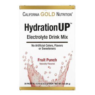 HydrationUP Electrolyte Drink Mix Fruit Punch by California Gold Nutrition