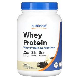 Nutricost, Whey Protein Concentrate, Vanilla, 2 lbs (907 g) купить в Киеве и Украине