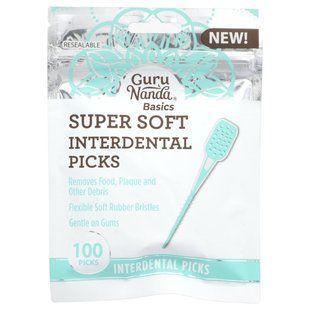 GuruNanda, Basics, Super Soft Interdental Picks, 100 Picks купить в Киеве и Украине