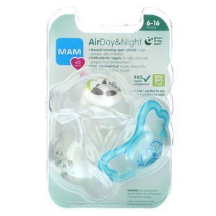 MAM, Air Day & Night Pacifier, 6-16 Months, 3 Count купить в Киеве и Украине