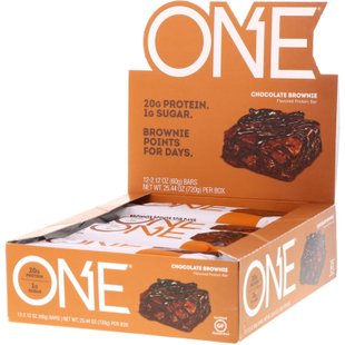 Батончики шоколадный брауни One Brands (ONE Bar Chocolate Brownie) 12 батончиков по 60 г купить в Киеве и Украине