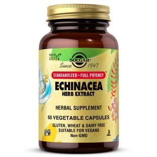 Растительный экстракт эхинацеи Solgar (Echinacea Herb Extract) 60 вегетарианских капсул купить в Киеве и Украине