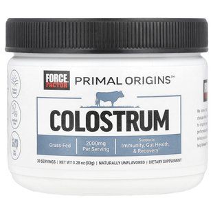 Force Factor, Primal Origins&trade;, Colostrum, Unflavored, 3.28 oz (93 g) купить в Киеве и Украине