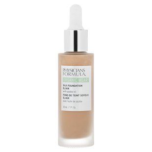 Physicians Formula, Organic Wear, Silk Foundation Elixir with Jojoba Oil, 1711325 Fair-To-Light, 1 fl oz (30 ml)