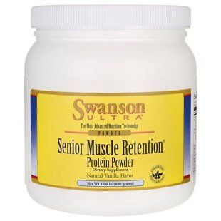 Старший протеиновый порошок для удержания мышц - ваниль, Senior Muscle Retention Protein Powder Vanilla, Swanson, 480 грам купить в Киеве и Украине