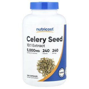 Nutricost, семена сельдерея, 500 мг, 240 капсул купить в Киеве и Украине