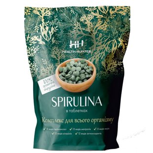 Спирулина Health Hunter (Spirulina) 500 мг 800 таблеток купить в Киеве и Украине