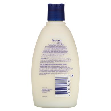Заспокійливий крем-гель для душу дитячий без запаху Aveeno (Cream Creamy Wash) 354 мл