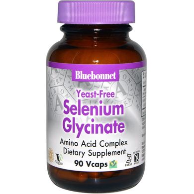 Селена гліцинат, Bluebonnet Nutrition, 90 рослинних капсул