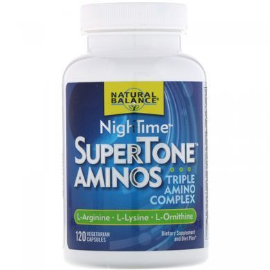 Amino acids NighTime Supertone, triple amino complex, Natural Balance, 120 vegetarian capsules