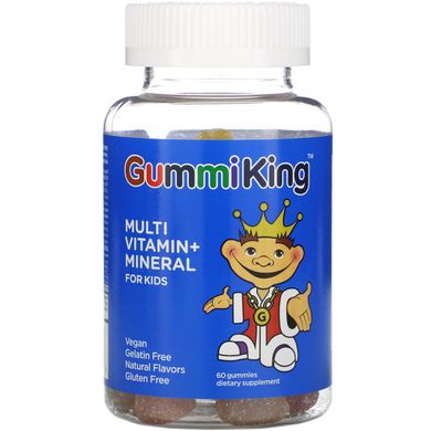Мультивітаміни і мінерали для дітей, GummiKing, 60 жувальних мармеладок