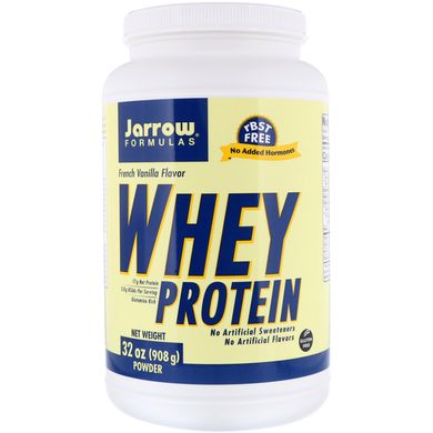 Сироватковий протеїн, французька ваніль, Whey Protein, Supports Muscle Development, French Vanilla, Jarrow Formulas, 32 унції (908 г)