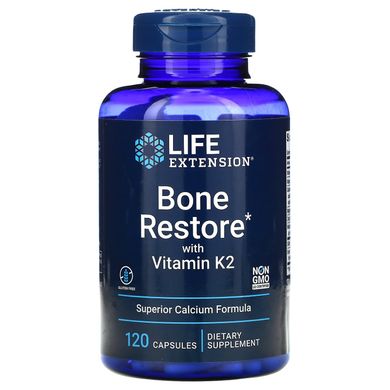 Відновлення кісток + вітамін К2 Life Extension (Bone Restore) 120 капсул